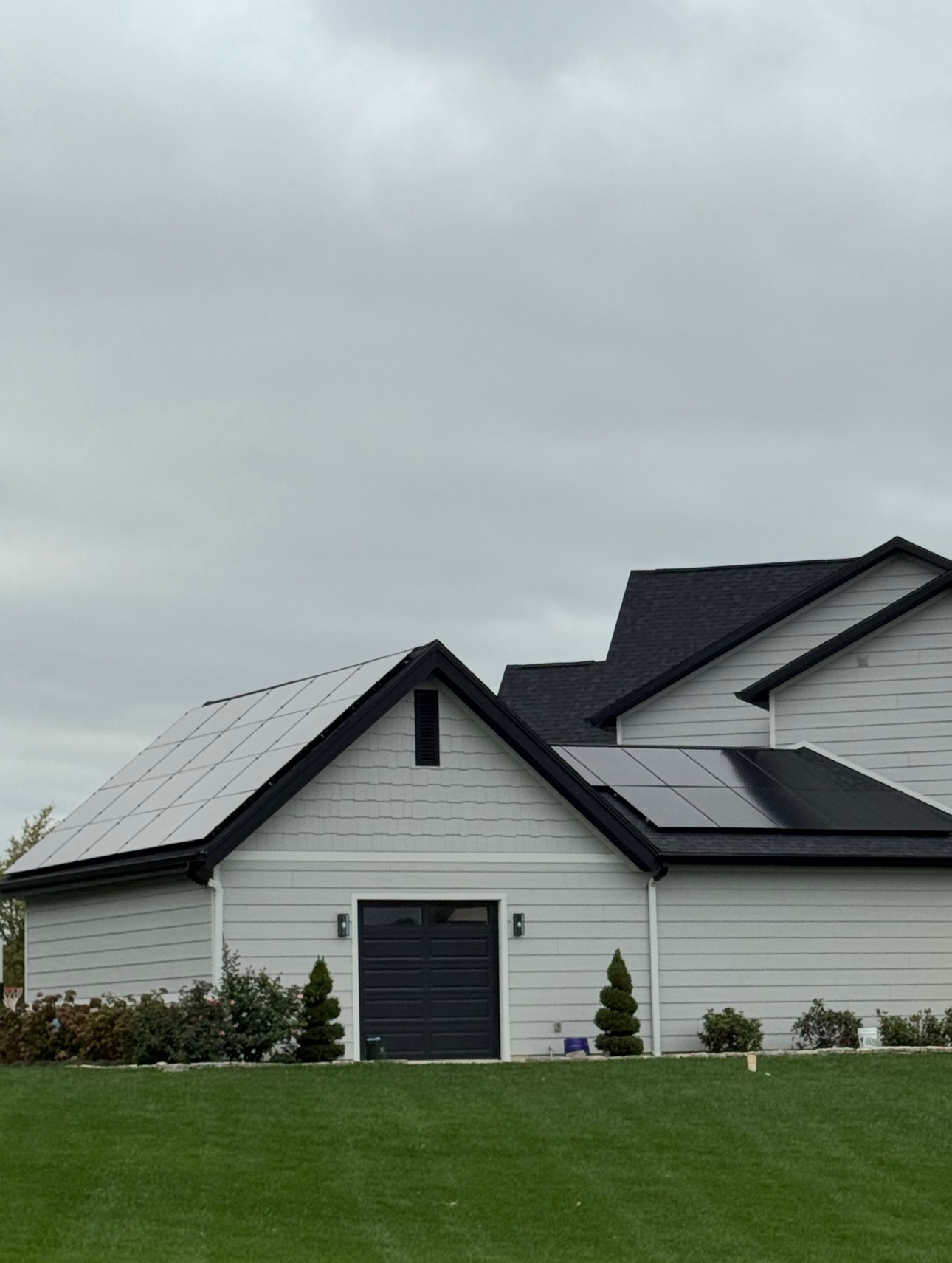 Residential home with rooftop solar installation
